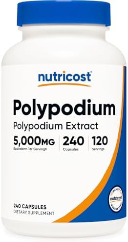 Nutricost Extracto de Polypodium Leucotomos 240 Cápsulas - 120 Porciones, Vegano, Libre de OGM y Gluten - imagen 1