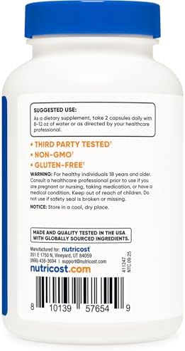 Nutricost Extracto de Polypodium Leucotomos 240 Cápsulas - 120 Porciones, Vegano, Libre de OGM y Gluten - imagen 4