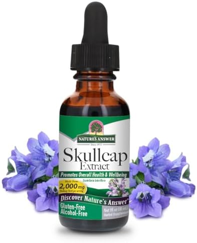 Nature's Answer Extracto de Hierba Skullcap Sin Alcohol, 1 Onza Líquida - imagen 1