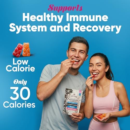Gomitas de Champiñones E&H Farms para Sueño, Enfoque y Energía - Suplemento Vegano Bajo en Calorías con Lion's Mane, Reishi, Cordyceps y Ashwagandha - imagen 3