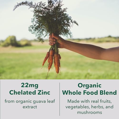 Suplementos de Zinc Vegano PlantFusion 22 mg – Complejo de Alimentos Integrales, Citrato de Zinc Quelado de Hoja de Guayaba Orgánica para Apoyo - imagen 3