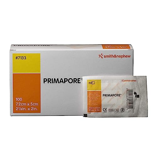 Vendaje Adhesivo No Tejido PRIMAPORE 7133 de Smith & Nephew para IV Periférico, Paquete de 100 unidades - imagen 1