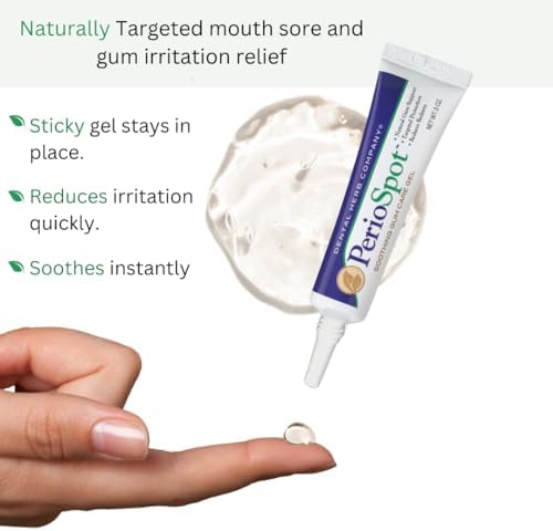 Gel para el cuidado de encías y llagas bucales Dental Herb Company PerioSpot - Alivia molestias por llagas y irritación de encías (14 g), Transparente - imagen 4