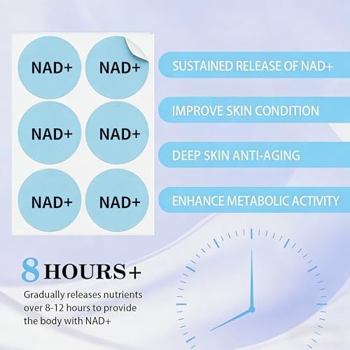 Parches BALSALTA NAD+, Fórmula 5X Más Fuerte para Antienvejecimiento y Bienestar, NMNH, Resveratrol, Vitamina C y CoQ10, 30 Parches para Hombres y - imagen 3