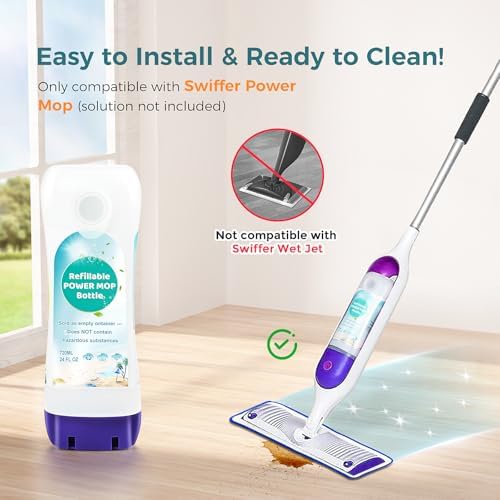 Botella Reutilizable de 720ml para Solución, Compatible con Mop Swiffer Powermop, Cierre a Prueba de Fugas - imagen 2