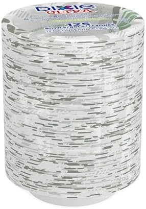 Tazones Dixie Ultra SXB12WSPK, Peso Pesado, 12oz, 125/Paquete, Caminos/Blanco - imagen 1