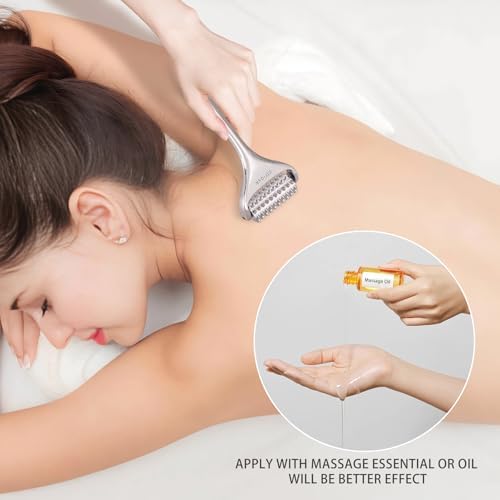 Rodillo de Masaje Acupuntura ctriovk, Acero Inoxidable, Rodillo Manual Portátil para Alivio de Dolor, Reducción de Hinchazón y Relajación Muscular - imagen 6