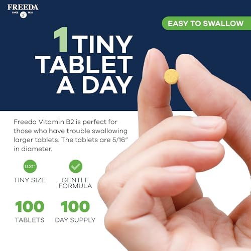 Tabletas de Riboflavina Vitamina B2 FREEDA – 50mg – Dosis Optimizada para Energía y Soporte del Sistema Nervioso – Kosher, Vegano, GF – Suplemento de - imagen 5