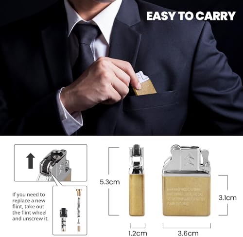 Encendedor de Butano YUSUD, Recargable, Doble Llama Jet & Llama Suave Amarilla, Mejores Encendedores Únicos para Hombres y Mujeres (Sin Combustible - imagen 2