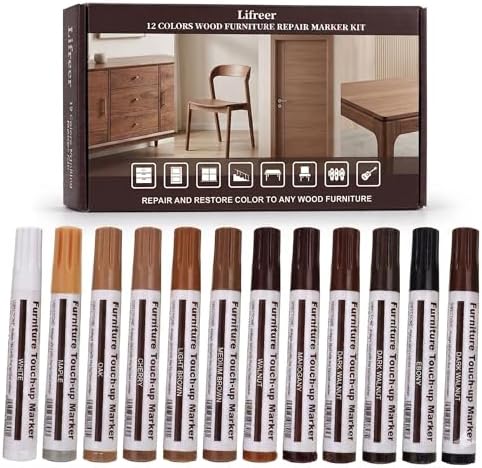 Marcadores de Reparación para Muebles Lifreer de 12 Colores, Ideal para Arañazos y Golpes en Muebles, Pisos de Madera, Mesas y Puertas - imagen 1