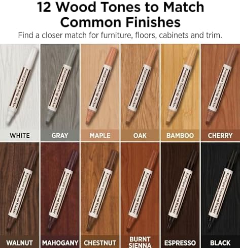 Marcadores de Reparación para Muebles Lifreer de 12 Colores, Ideal para Arañazos y Golpes en Muebles, Pisos de Madera, Mesas y Puertas - imagen 2