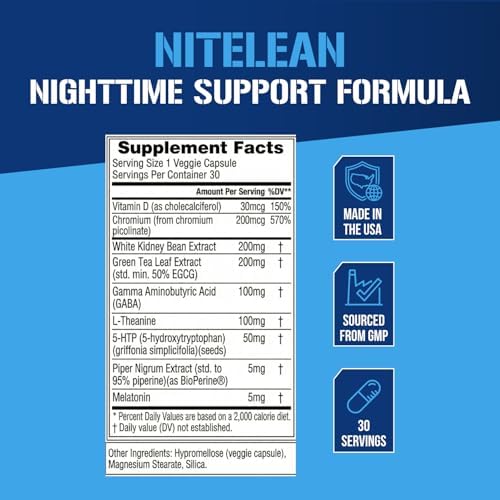 Quema Grasa Nocturna para Pérdida de Peso - Suplemento para Hombres y Mujeres con Té Verde y Extracto de Frijol Blanco - Potenciador de Metabolismo y - imagen 3