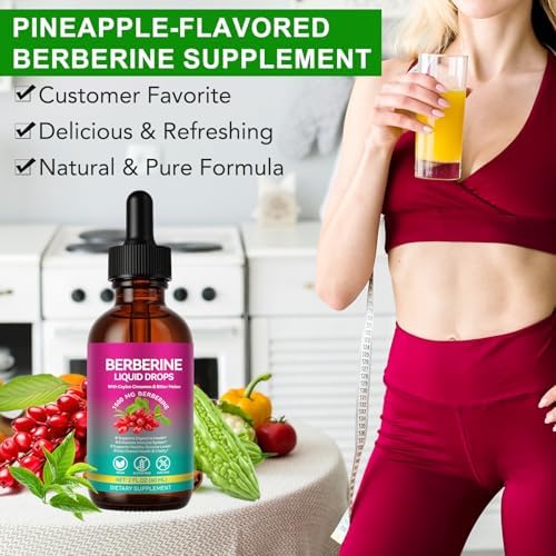 Suplemento Líquido de Berberina 60ml con Canela de Ceilán, Extracto de Cúrcuma, Melón Amargo, Apoyo Inmunológico y Digestivo - imagen 8