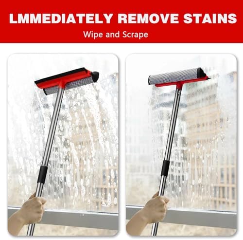 Limpiaparabrisas con Extensiones de 59, Kit de Limpieza de Ventanas de 10, Herramienta Multiusos para Limpieza de Ventanas y Autos con Mango Largo - imagen 6