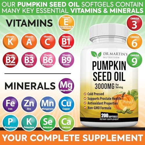Cápsulas de Aceite de Semilla de Calabaza 3000mg | Bloqueador de DHT para Próstata y Crecimiento del Cabello | Prensado en Frío con Ácidos Grasos - imagen 4