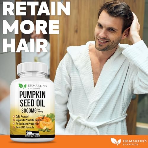 Cápsulas de Aceite de Semilla de Calabaza 3000mg | Bloqueador de DHT para Próstata y Crecimiento del Cabello | Prensado en Frío con Ácidos Grasos - imagen 6
