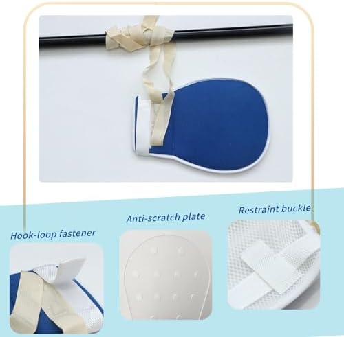 Guantes de Restricción para Demencia Lmaray 2 Piezas, Mitones Transpirables Antirayaduras para Pacientes Mayores, Guantes de Seguridad para Adultos - imagen 5