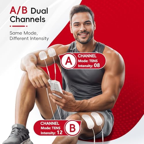 Estimulación Muscular Comfytemp TENS para Alivio del Dolor, Máquina TENS con 20 Modos y DIY, Unidad EMS de Doble Canal, Masajeador Eléctrico para - imagen 5