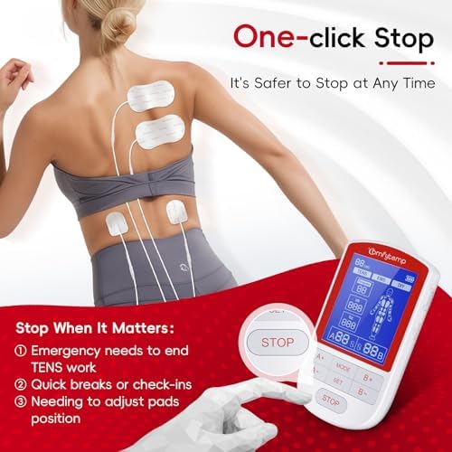 Estimulación Muscular Comfytemp TENS para Alivio del Dolor, Máquina TENS con 20 Modos y DIY, Unidad EMS de Doble Canal, Masajeador Eléctrico para - imagen 7