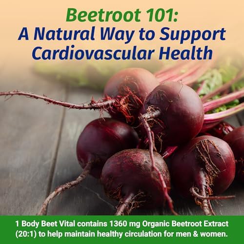 Cápsulas Orgánicas de Remolacha 1 Body Beet Vital, 1360mg Extracto de Remolacha, Energía y Circulación, Veganas, No Transgénicas - 60 Cápsulas - imagen 2