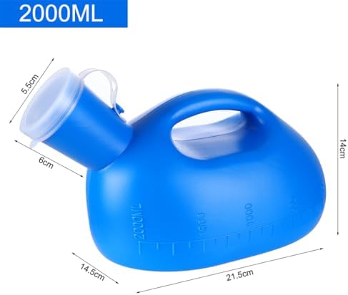Botella de Orina Portátil de 2000ml para Hombres y Mujeres, Urinario Antiderrame con Tubo de 68 para Viajes y Personas Mayores en Hospitales - imagen 2