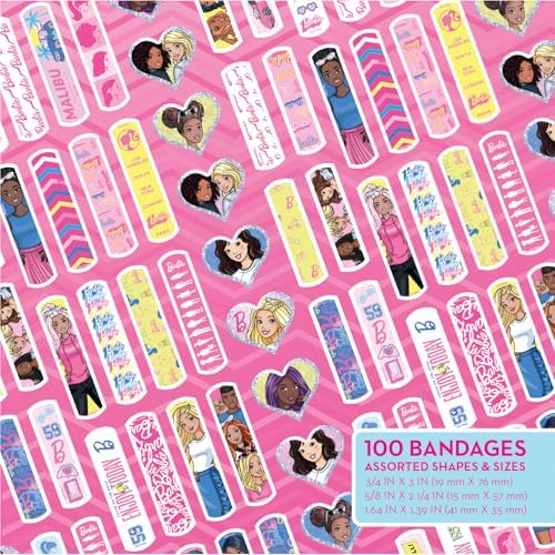 Curitas Antibacteriales para Niños Barbie, 100 Piezas en 3 Tamaños, Adhesivas y Flexibles para Cortes y Raspones. ¡Gran Regalo para Niños! - imagen 4