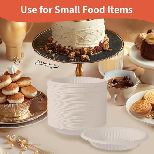 Platos Desechables Mini de 4 Pulgadas - 100 Contenidos, Platos de Papel Redondos para Postres, Aperitivos y Manualidades - imagen 7