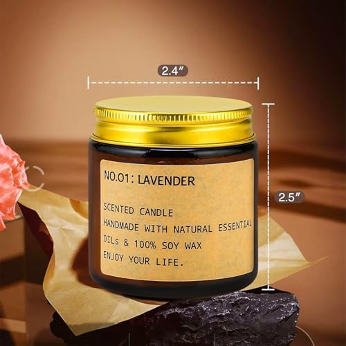 Juego de 6 Velas Aromáticas para el Hogar, 150 Horas de Tiempo de Quema, Velas de Soja Naturales, Regalos para Mujeres, Maestras y Día de las Madres - imagen 7