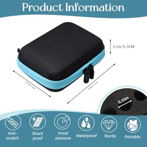 Funda para Viales de Péptidos Lyvantha para Refrigerador, Almacenamiento de 30 Compartimentos para Insulina, Viales de 1-3ml, Color Negro y Azul con - imagen 5