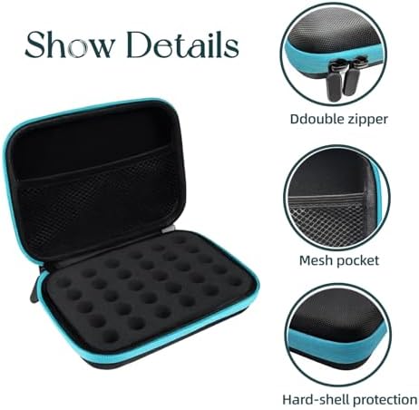 Funda para Viales de Péptidos Lyvantha para Refrigerador, Almacenamiento de 30 Compartimentos para Insulina, Viales de 1-3ml, Color Negro y Azul con - imagen 6