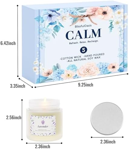 Juego de 5 Velas Aromáticas BlissfulOasis, Largas Duración, Ingredientes Naturales y Seguros, Perfectas para Regalos de Cumpleaños y San Valentín - imagen 2