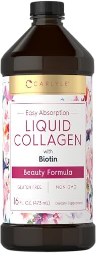 Colágeno Líquido Carlyle para Mujeres y Hombres | 16 fl oz | Tipo 1 y 3 con Biotina | Sabor Berry | Suplemento No GMO y Libre de Gluten - imagen 1