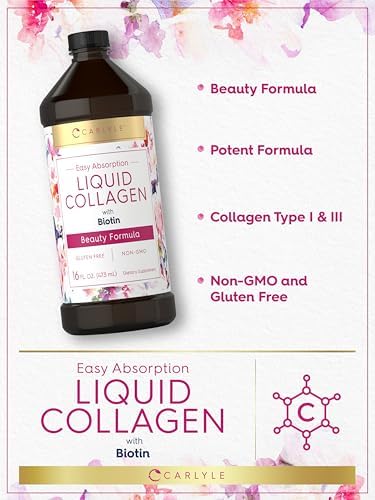 Colágeno Líquido Carlyle para Mujeres y Hombres | 16 fl oz | Tipo 1 y 3 con Biotina | Sabor Berry | Suplemento No GMO y Libre de Gluten - imagen 4