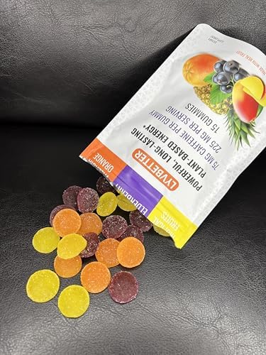 Gomitas Energéticas Lyvbetter - 3 Sabores Diferentes - 75mg de Cafeína por Gomita, 3 Gomitas por Porción - Total de 15 Gomitas - imagen 4
