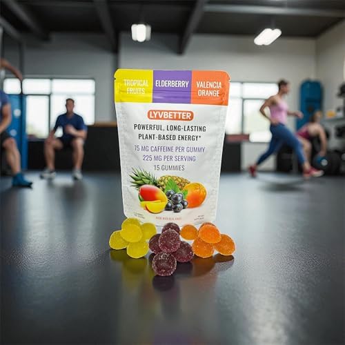 Gomitas Energéticas Lyvbetter - 3 Sabores Diferentes - 75mg de Cafeína por Gomita, 3 Gomitas por Porción - Total de 15 Gomitas - imagen 6