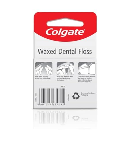 Hilo Dental Cerado Colgate para Mejorar la Salud Bucal, Paquete de 6, 50 Mtr cada uno - imagen 2