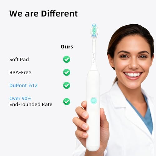 Cabezas de Cepillo DentaZotic para Cuidado de Encías, Reemplazo para Philips Sonicare, Cerdas Suaves, Paquete de 10, Color Blanco - imagen 5