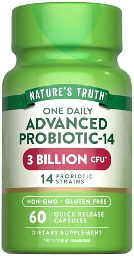 Cápsulas de Probióticos Nature's Truth | 3 Mil millones de UFC | 60 piezas | Para hombres y mujeres | 14 cepas | Suplemento sin OGM y libre de gluten - imagen 1