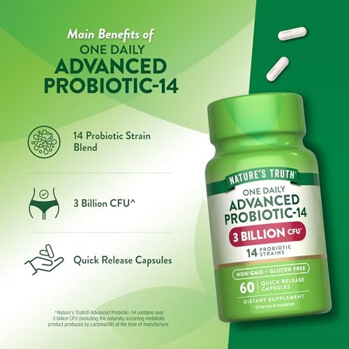 Cápsulas de Probióticos Nature's Truth | 3 Mil millones de UFC | 60 piezas | Para hombres y mujeres | 14 cepas | Suplemento sin OGM y libre de gluten - imagen 5