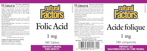 Ácido Fólico 1mg (180 Tabletas) - Marca: Natural Factors - imagen 2