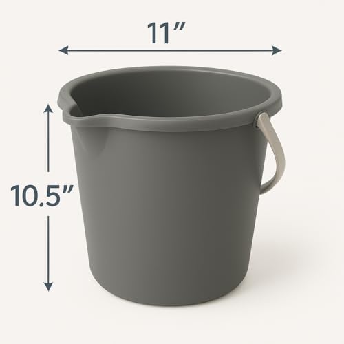 Cubeta JOEY'Z de 10QT (9.5L) con asa resistente, ideal para limpieza, trapeado, proyectos, almacenamiento y pintura. - imagen 3