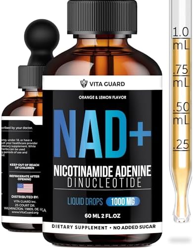 Suplementos Vita Guard Pure NAD+ 1000mg en Gotas Líquidas para Hombres y Mujeres | Suplemento Natural con Sabor a Limón y Naranja - imagen 1