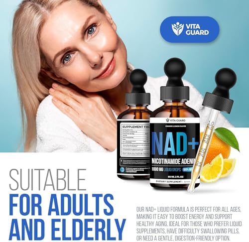 Suplementos Vita Guard Pure NAD+ 1000mg en Gotas Líquidas para Hombres y Mujeres | Suplemento Natural con Sabor a Limón y Naranja - imagen 8