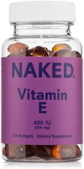 Naked Vitamina E 400 IU – Suplemento Natural de Vitamina E con Tocoferoles Mixtos para Soporte Antioxidante y Salud de la Piel – 100 Softgels - imagen 1