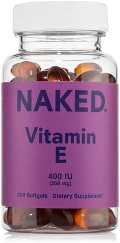 Naked Vitamina E 400 IU – Suplemento Natural de Vitamina E con Tocoferoles Mixtos para Soporte Antioxidante y Salud de la Piel – 100 Softgels - imagen 1