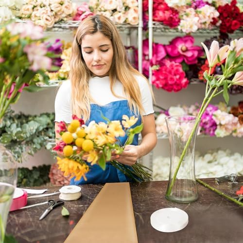 Kosotody 50 Piezas de Bolsas de Flores para Ramo, Fundas de Papel Kraft con Listones para Floristas, Bodas y Cumpleaños, 9.8x3.9x17.9 Pulgadas - imagen 6