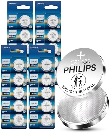 Baterías de Litio Philips CR2430 de 3V, Paquete de 20, Larga Duración, Almacenamiento de 10 Años, a Prueba de Fugas y Seguras para Niños, para Llaves - imagen 1