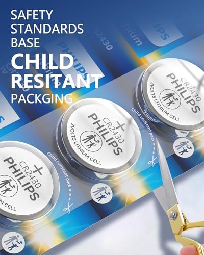 Baterías de Litio Philips CR2430 de 3V, Paquete de 20, Larga Duración, Almacenamiento de 10 Años, a Prueba de Fugas y Seguras para Niños, para Llaves - imagen 2