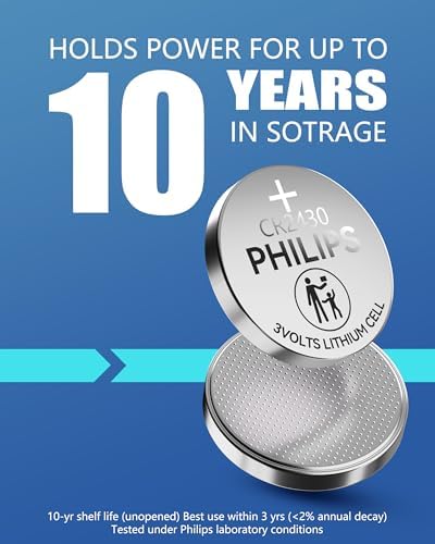 Baterías de Litio Philips CR2430 de 3V, Paquete de 20, Larga Duración, Almacenamiento de 10 Años, a Prueba de Fugas y Seguras para Niños, para Llaves - imagen 3