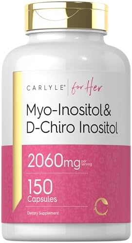 Suplemento Carlyle de Myo-Inositol y D-Chiro Inositol para Mujeres | 2060mg | 150 Cápsulas | Complejo No Transgénico y Libre de Gluten - imagen 1